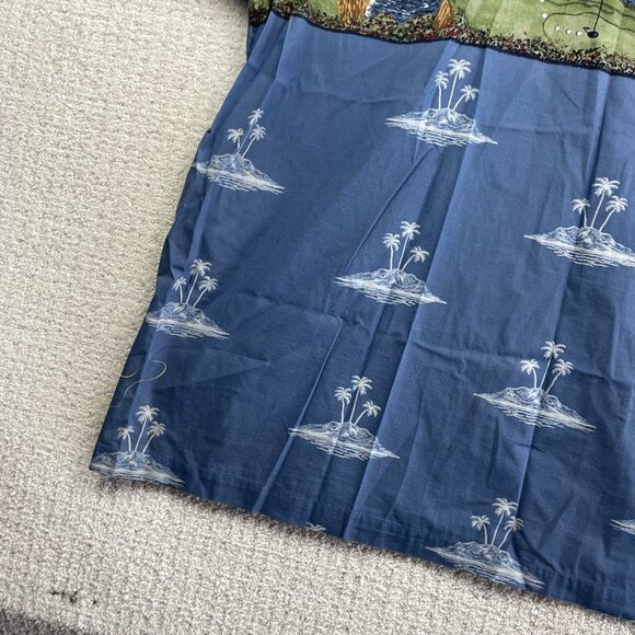 VTG Y2K Retreat Mens Golf Hawaiian AOP Shirt Size 2XL Short Sleeve Button Up - Picture 16 of 16